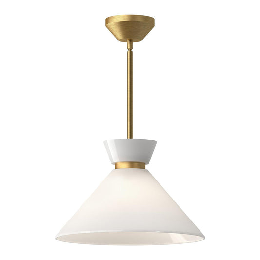 Alora Lighting Halston 14-in 1 Light Pendant Brushed Gold