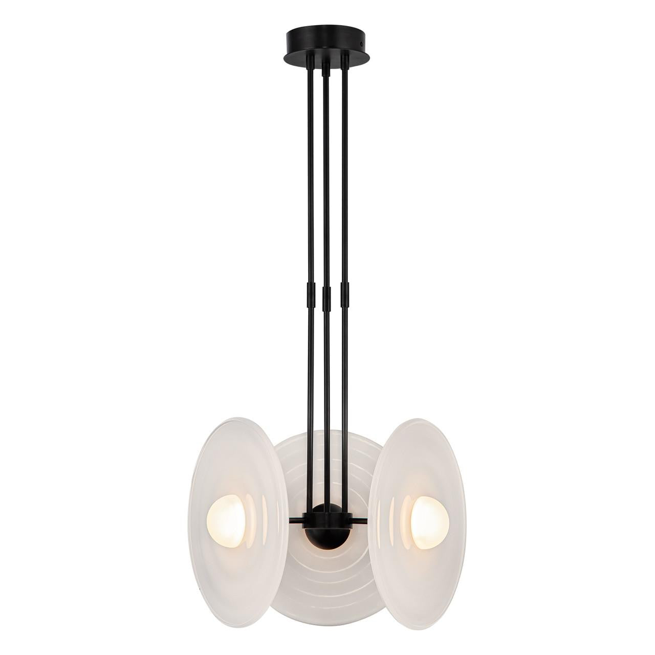 Alora Lighting Harbour LED Pendant Urban Bronze, Glossy Opal