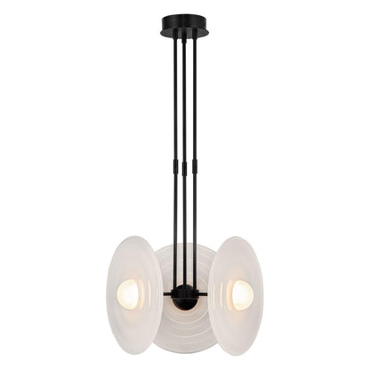 Alora Lighting Harbour LED Pendant Urban Bronze, Glossy Opal