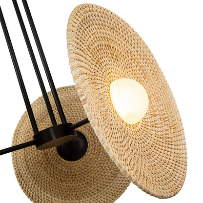 Alora Lighting Harbour LED Pendant Vintage Brass, Woven