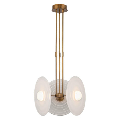 Alora Lighting Harbour Pendant, 42-Light, LED, Vintage Brass, Glossy Opal, 21.13"H