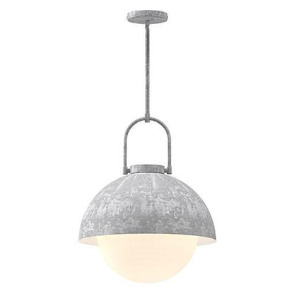 Alora Lighting Harper Pendant, 1-Light, Steel Shade,Opal Matte Glass, 19.88"H