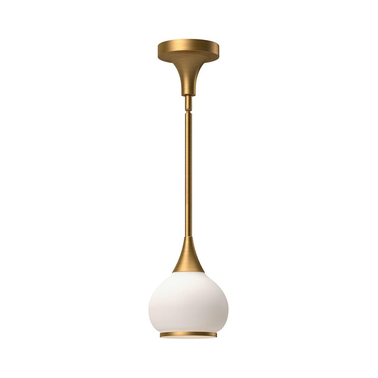 Alora Lighting Hazel 6-in 1 Light Pendant Aged Gold, Opal Matte Glass