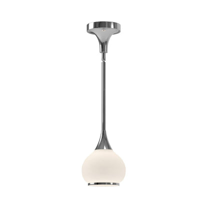 Alora Lighting Hazel 6-in Mini Pendant Chrome, Opal Matte Glass