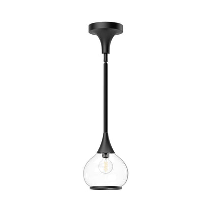 Alora Lighting Hazel 6-in 1 Light Pendant Matte Black, Clear Glass