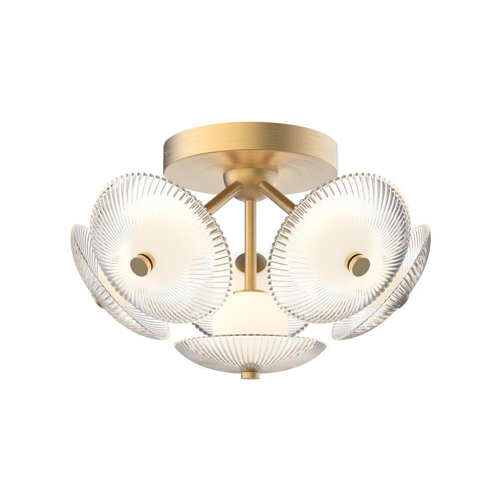 Alora Lighting Hera LED Flush Mount Brushed Gold