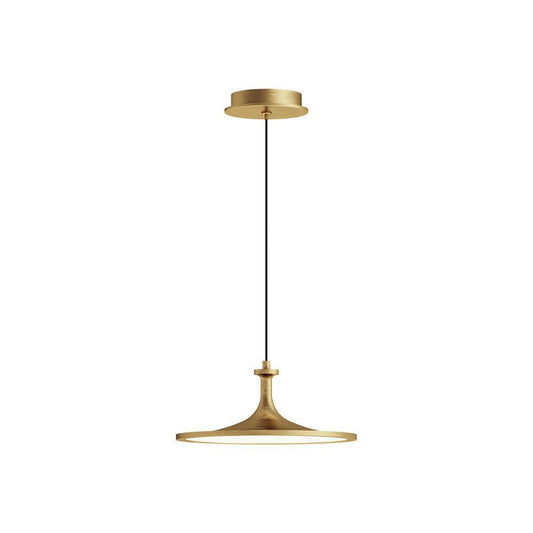 Alora Lighting Issa 12-in LED Pendant Brushed Gold