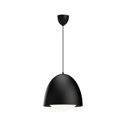 Alora Lighting Kenji Pendant, 1-Light, Matte Black, Opal Matte Glass, 16"D