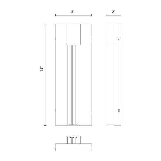 Alora Lighting Kismet LED Wall/Vanity Light Urban Bronze