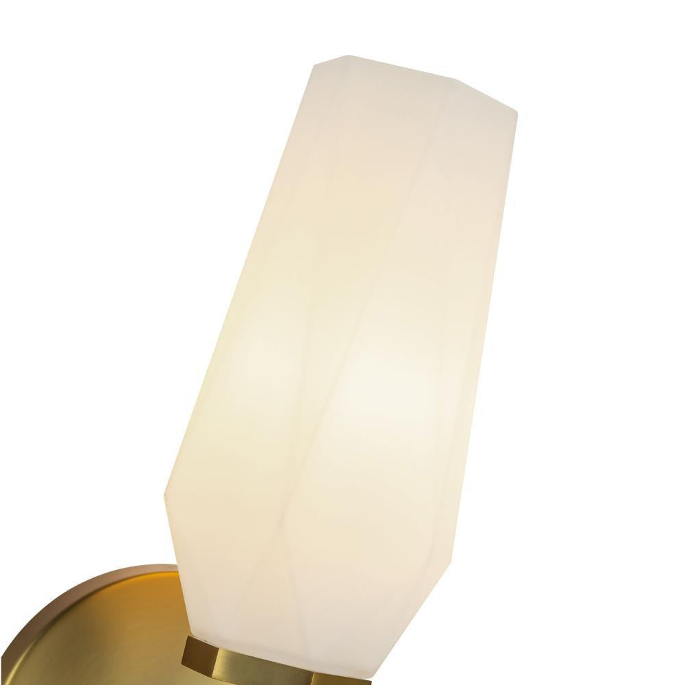 Alora Lighting Krysta 10-in Brushed Gold/Opal Glass 1 Light Wall Vanity
