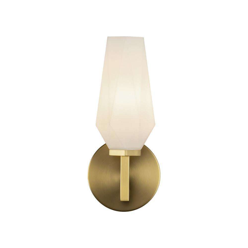 Alora Lighting Krysta 10-in Brushed Gold/Opal Glass 1 Light Wall Vanity