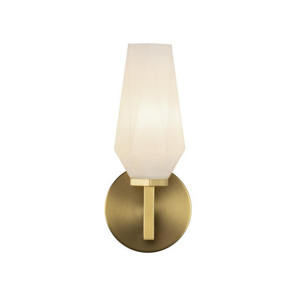 Alora Lighting Krysta 10-in Brushed Gold/Opal Glass 1 Light Wall Vanity