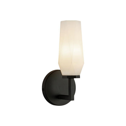 Alora Lighting Krysta 10-in Matte Black/Opal Glass 1 Light Wall Vanity
