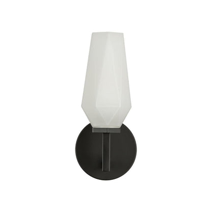 Alora Lighting Krysta 10-in Matte Black/Opal Glass 1 Light Wall Vanity