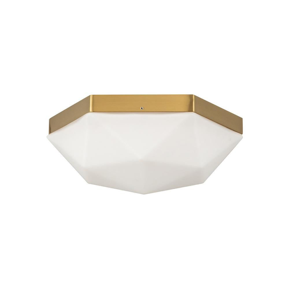 Alora Lighting Krysta 12-in Brushed Gold/Opal Glass 2 Lights Flush Mount