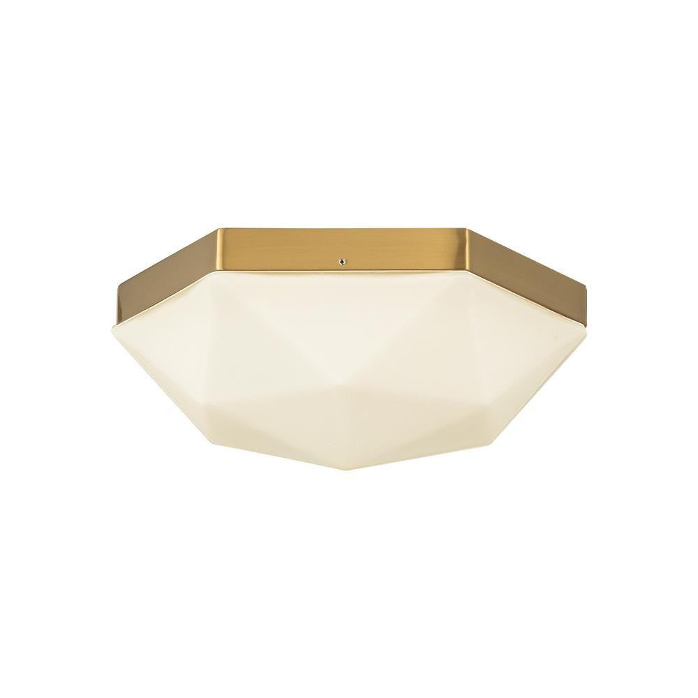 Alora Lighting Krysta 12-in Brushed Gold/Opal Glass 2 Lights Flush Mount