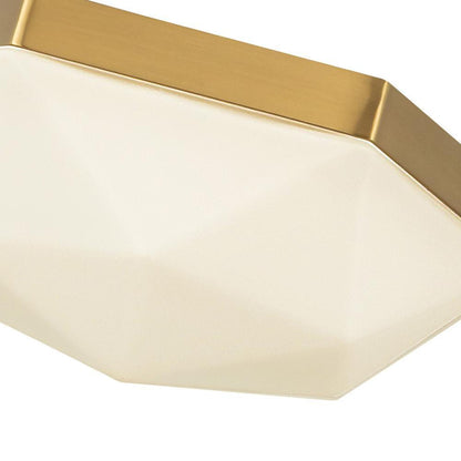 Alora Lighting Krysta 12-in Brushed Gold/Opal Glass 2 Lights Flush Mount