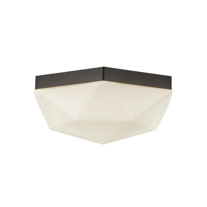 Alora Lighting Krysta 12-in Matte Black/Opal Glass 2 Lights Flush Mount