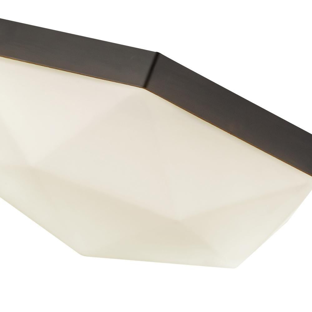 Alora Lighting Krysta 12-in Matte Black/Opal Glass 2 Lights Flush Mount