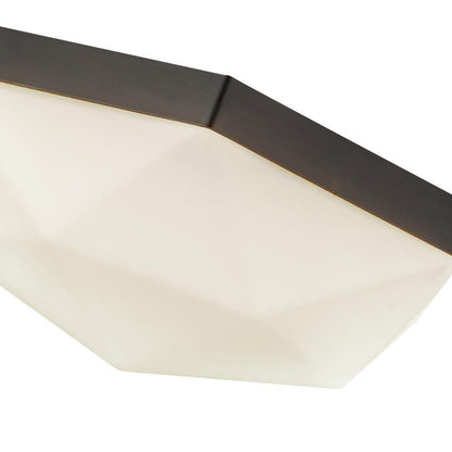 Alora Lighting Krysta 12-in Matte Black/Opal Glass 2 Lights Flush Mount