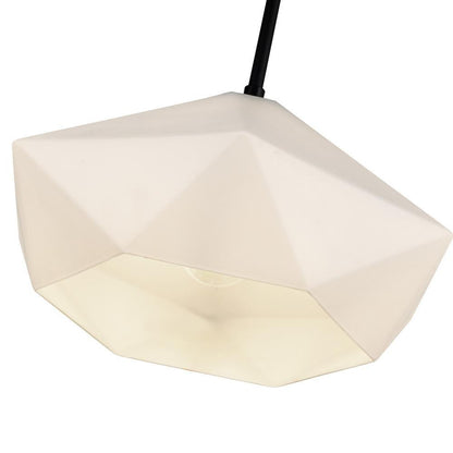 Alora Lighting Krysta 14-in Matte Black/Opal Glass 1 Light Pendant