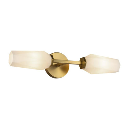 Alora Lighting Krysta 20-in Brushed Gold/Opal Glass 2 Lights Wall Vanity