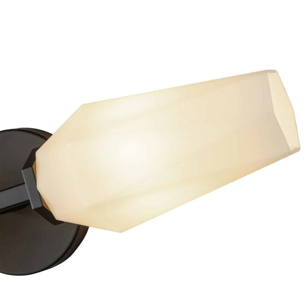 Alora Lighting Krysta 20-in Matte Black/Opal Glass 2 Lights Wall Vanity
