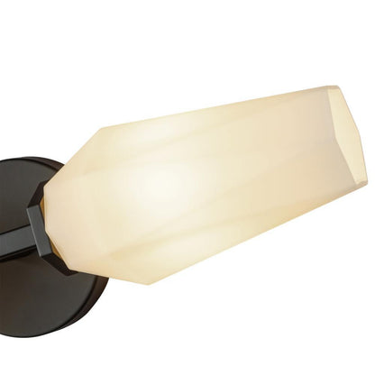 Alora Lighting Krysta 20-in Matte Black/Opal Glass 2 Lights Wall Vanity