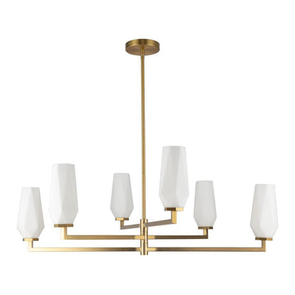 Alora Lighting Krysta 6 Light Chandelier Brushed Gold
