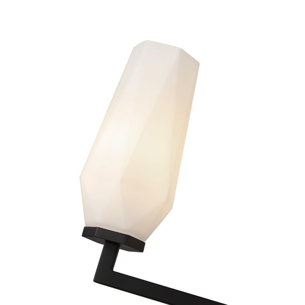 Alora Lighting Krysta 35-in Matte Black/Opal Glass 6 Lights Chandelier