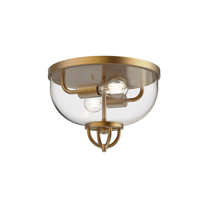 Alora Lighting Lancaster Flush Mount Aged Gold