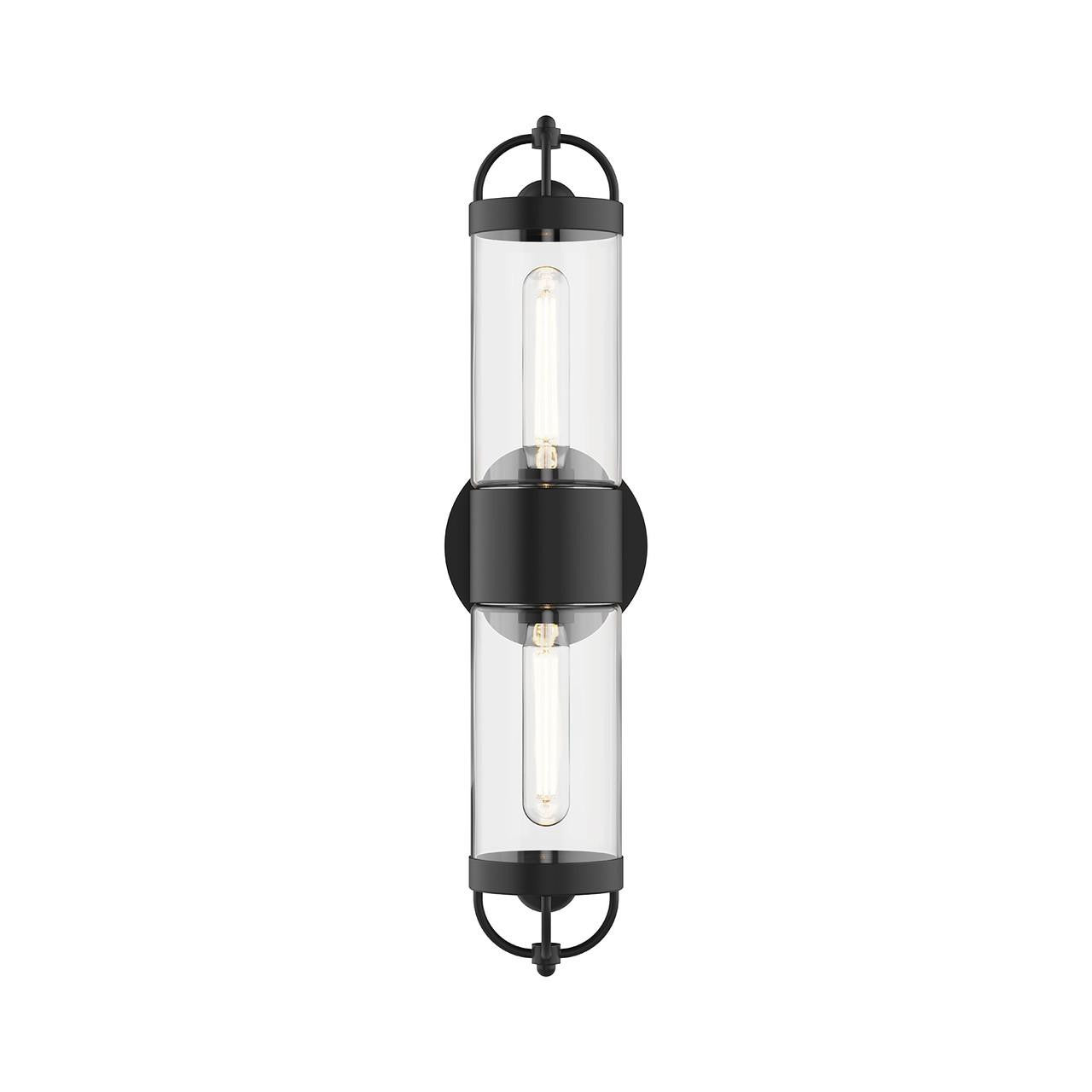 Alora Lighting Lancaster Wall Vanity, 1-Light, Matte Black, 21"H
