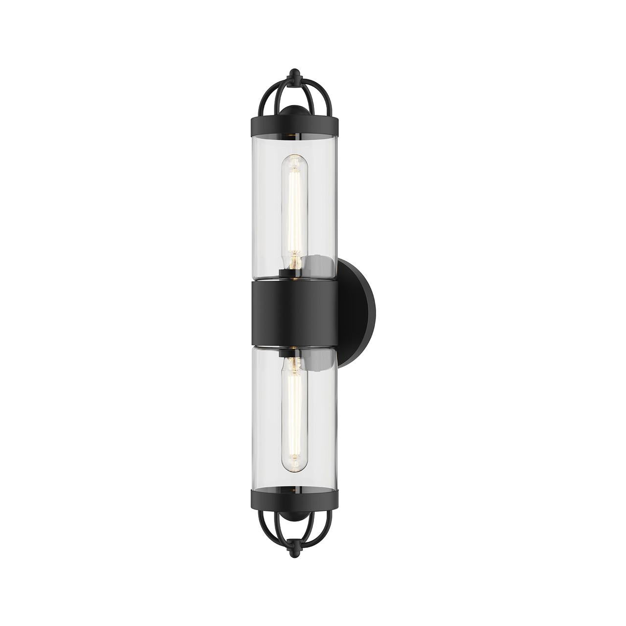 Alora Lighting Lancaster Wall Vanity, 1-Light, Matte Black, 21"H