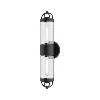 Alora Lighting Lancaster Wall Vanity, 1-Light, Matte Black, 21"H