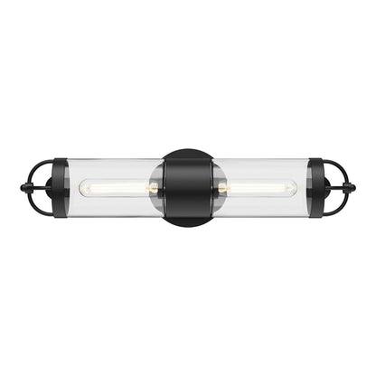 Alora Lighting Lancaster Wall Vanity, 1-Light, Matte Black, 21"H