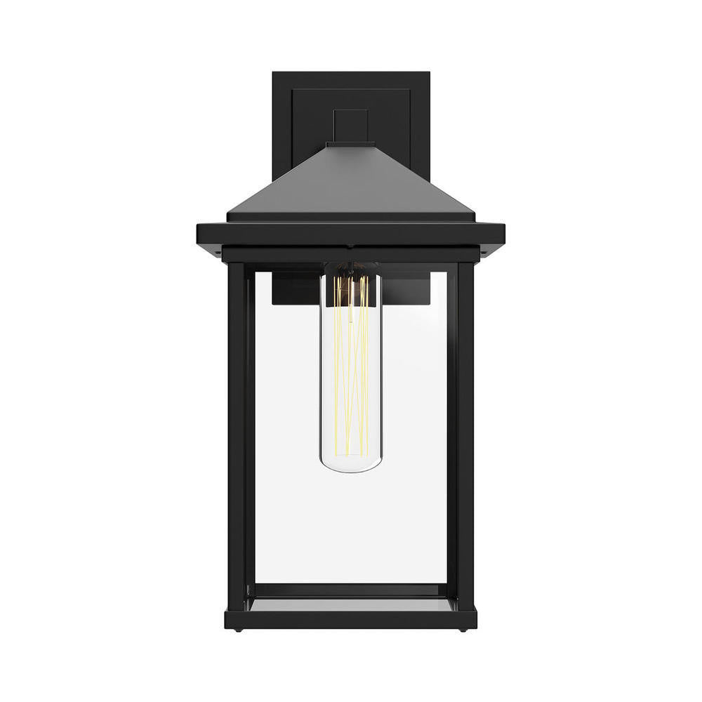 Alora Lighting Larchmont Outdoor Wall Sconce, 1-Light, Textured Black, Clear Glass, 12.5"H (EW552007BKCL 706TVH8)
