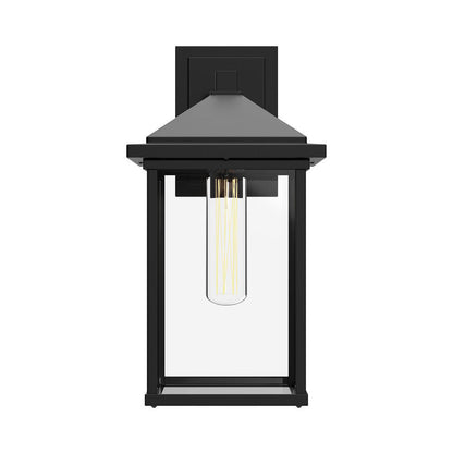 Alora Lighting Larchmont Outdoor Wall Sconce, 1-Light, Textured Black, Clear Glass, 12.5"H (EW552007BKCL 706TVH8)