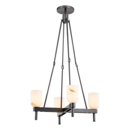 Alora Lighting Lucian Pendant Vintage Brass, Alabaster