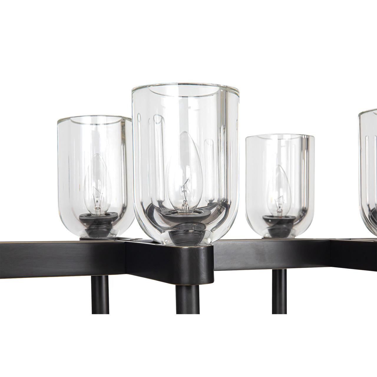 Alora Lighting Lucian Pendant, 10-Light, Urban Bronze, Clear Crystal, 51.5"L