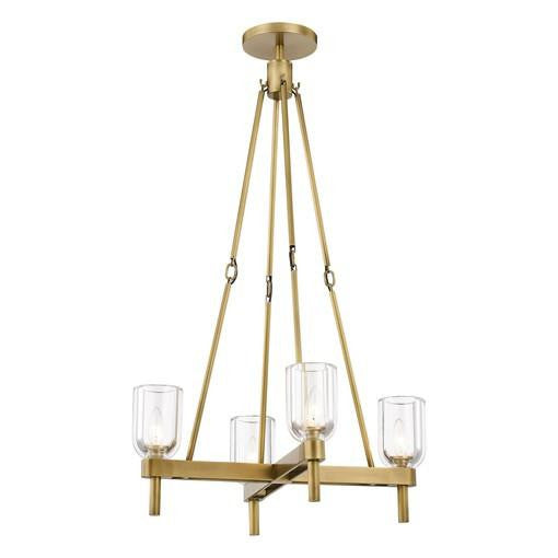 Alora Lighting Lucian Pendant, 5-Light, Vintage Brass, Clear Crystal, 35.38"H (PD338422VBCC 706WNEP)