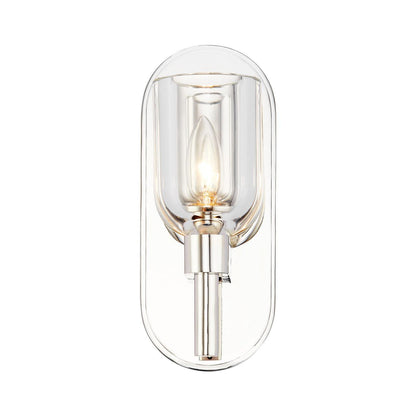 Alora Lighting Lucian 1 Light Wall/Vanity Light Urban Bronze, Clear Crystal