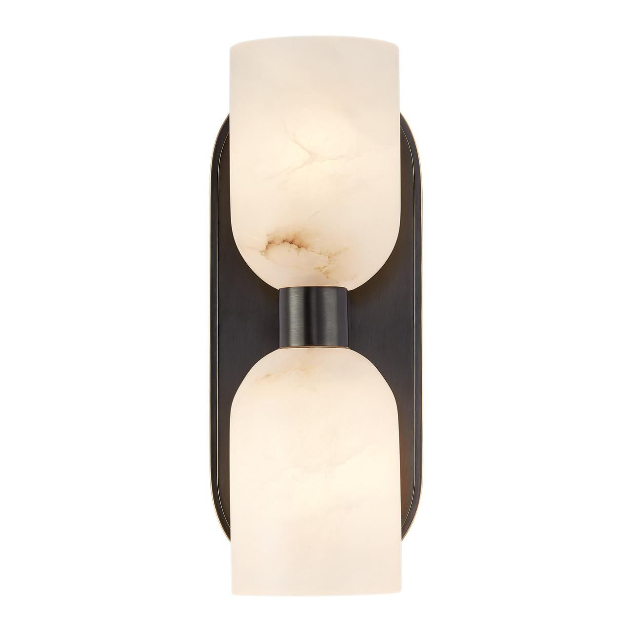 Alora Lighting Lucian 2 Light Wall/Vanity Light Urban Bronze, Alabaster