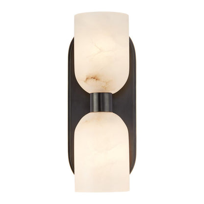 Alora Lighting Lucian 2 Light Wall/Vanity Light Urban Bronze, Alabaster