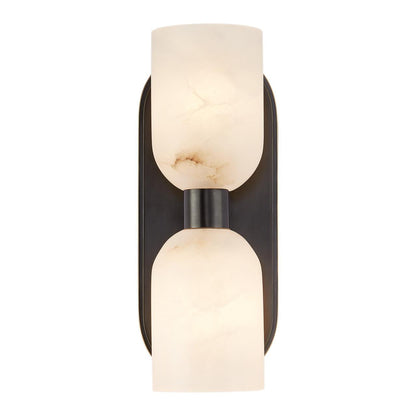 Alora Lighting Lucian 2 Light Vanity Light Urban Bronze, Alabaster
