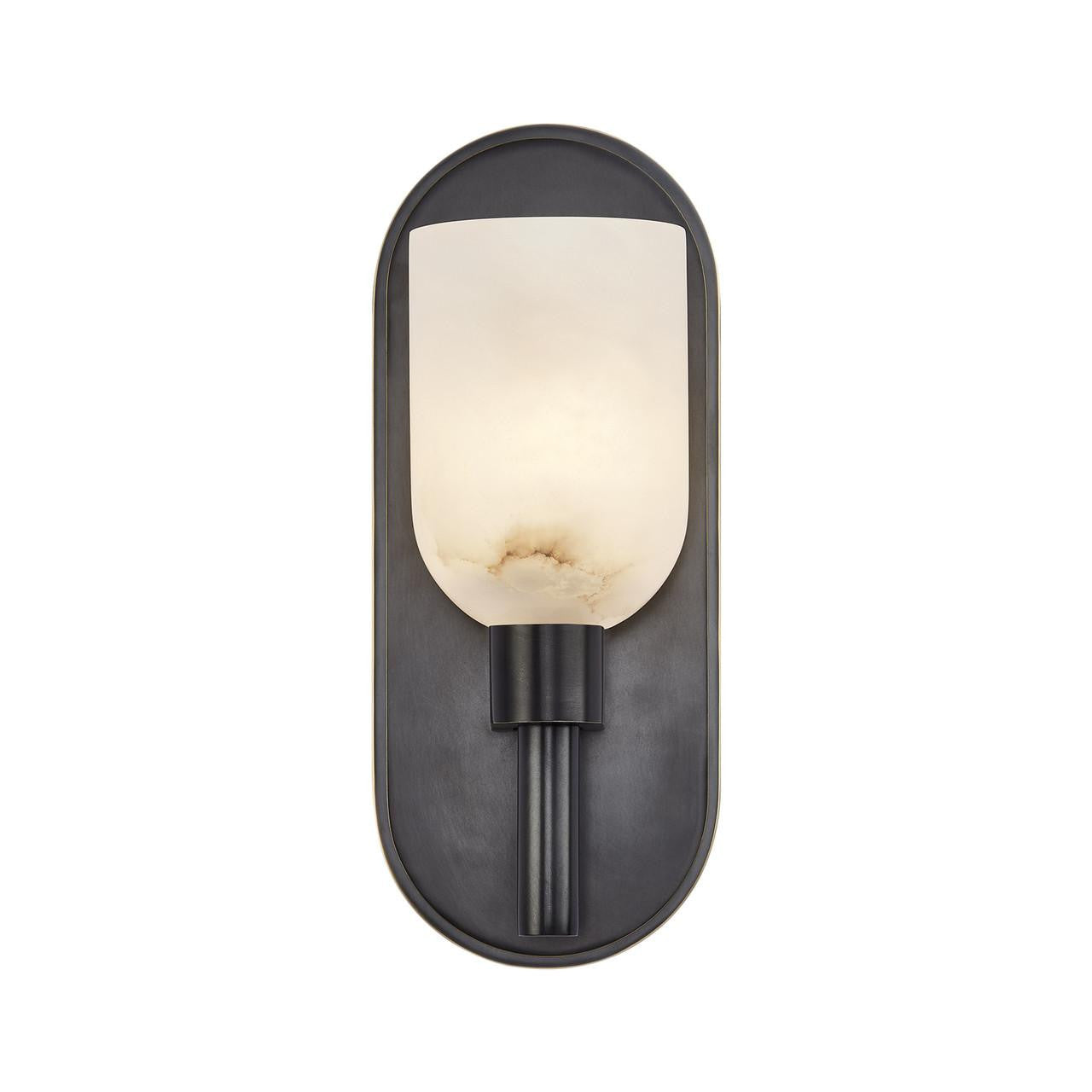 Alora Lighting Lucian Wall/Vanity Light, 3-Light, Urban Bronze, Alabaster, 9"H