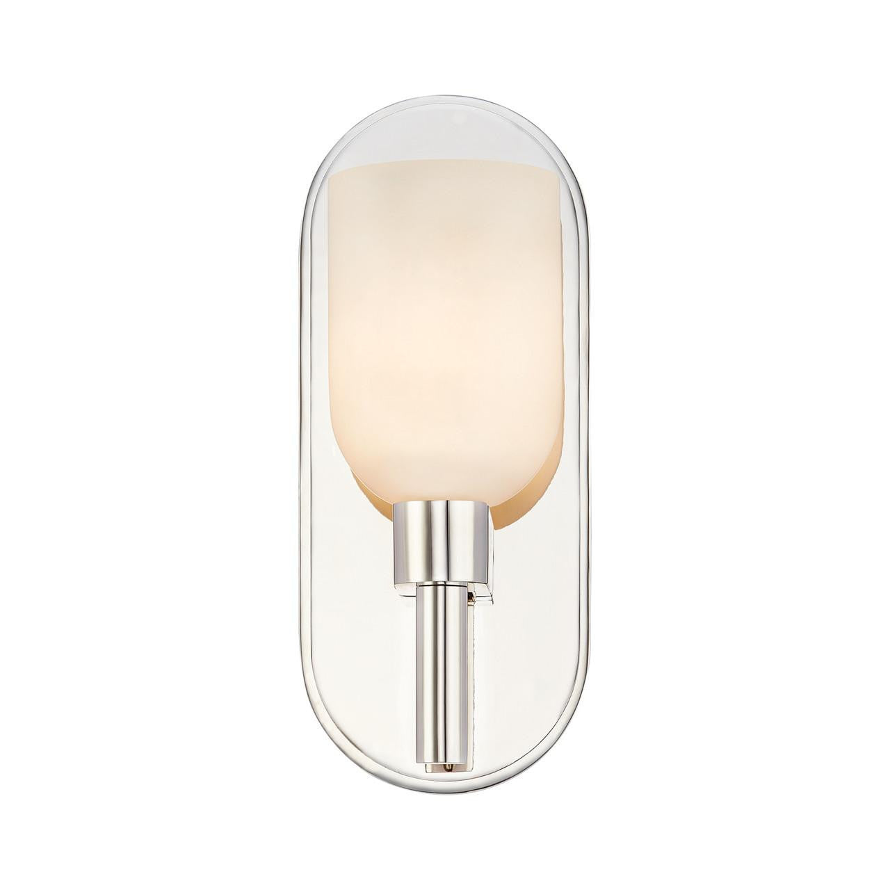 Alora Lighting Lucian 1 Light Wall/Vanity Light Polished Nickel, Clear Crystal