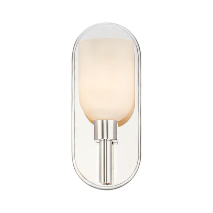 Alora Lighting Lucian 1 Light Wall/Vanity Light Polished Nickel, Clear Crystal