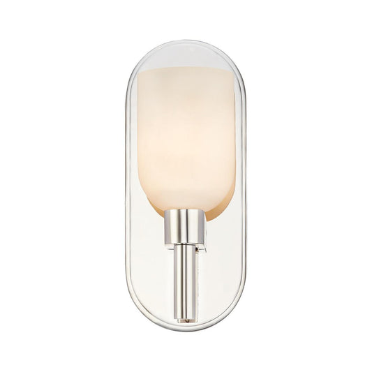 Alora Lighting Lucian 1 Light Wall/Vanity Light Polished Nickel, Clear Crystal