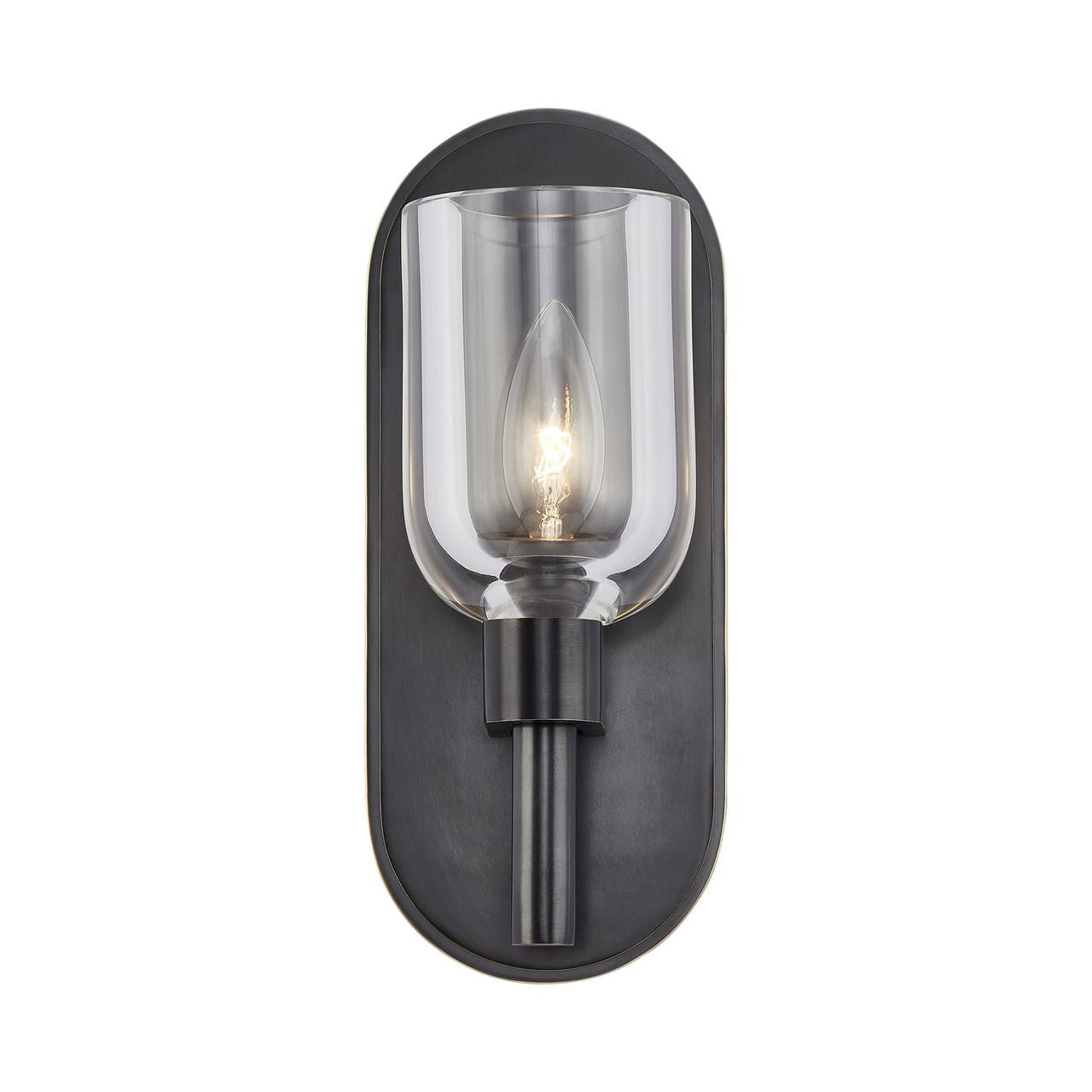 Alora Lighting Lucian Wall/Vanity Light, 8-Light, Urban Bronze, Clear Crystal, 9"H