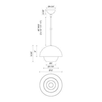 Alora Lighting Lucy Pendant Matte Black